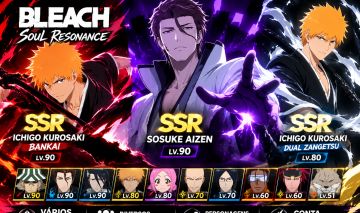 BLEACH SOUL RESONANCE | CONTA TOP | ICHIGO BANKAI LV90 AIZEN LV90 URAHARA LV90