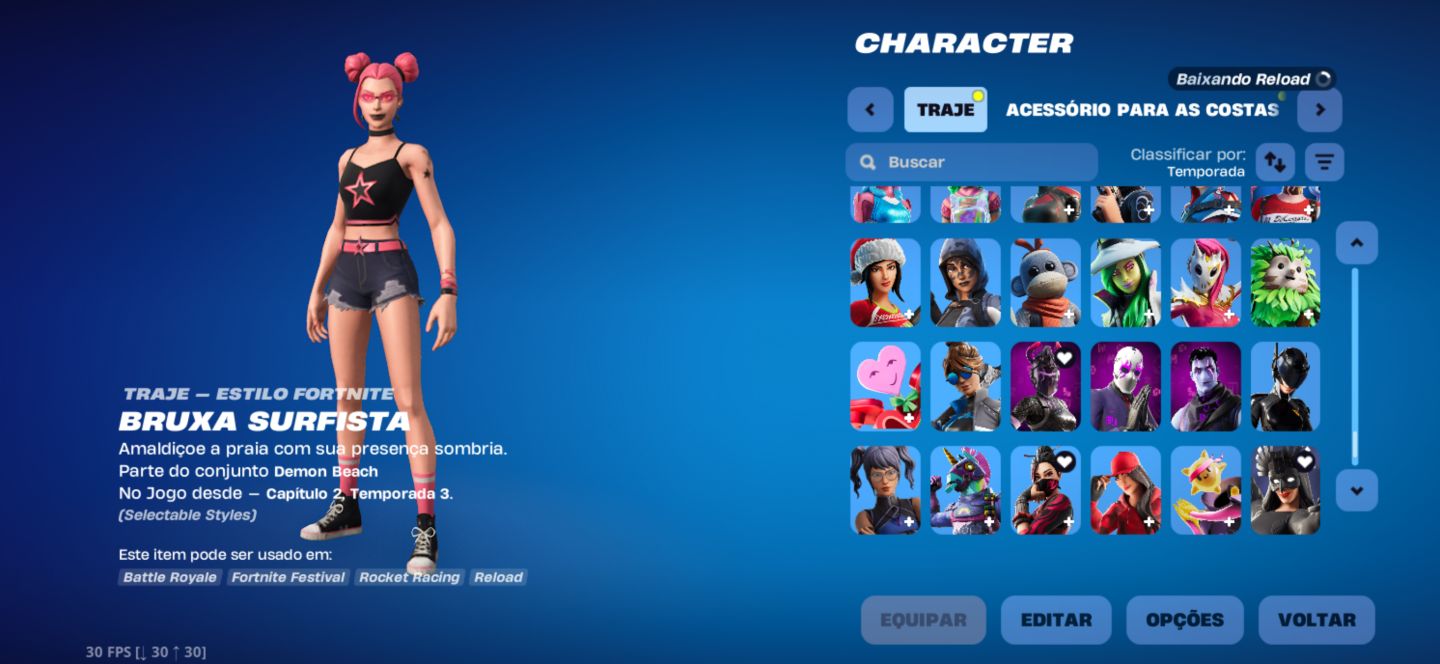 CONTA FORTNITE +450SKINS +PICARETAS LARA CROFT MTO MAIS