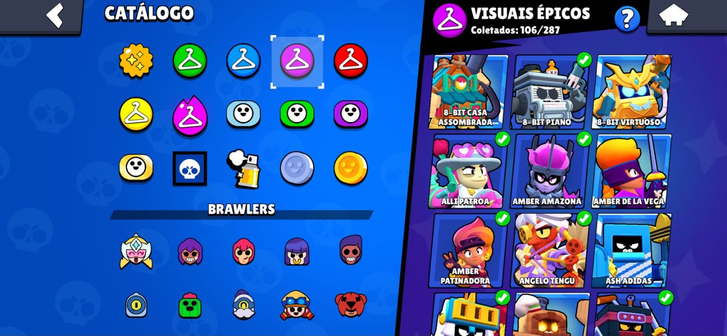 Brawl Stars - Conta top - Recheada de Skins LF