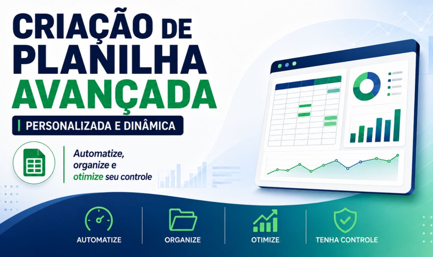 Criação de Planilhas Excel Profissionais, Dinâmicas e Personalizadas