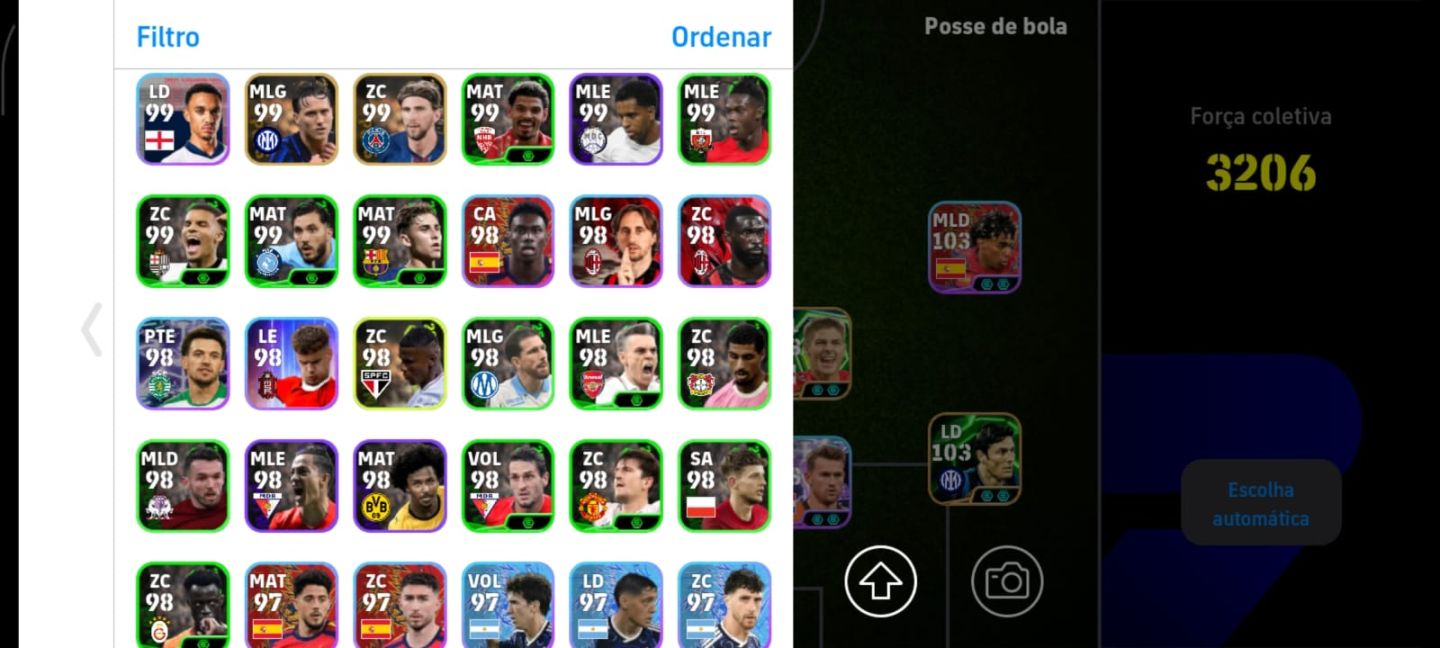 CONTA eFOOTBALL FORTE FORÇA COLETIVA 3200+