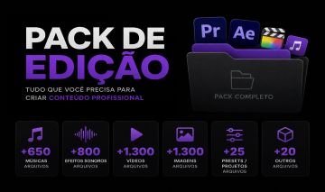 PACK EDICAO AFTER EFFECTS - PREMIERE - PHOTOSHOP E OUTROS +4000 ITENS + 15GB