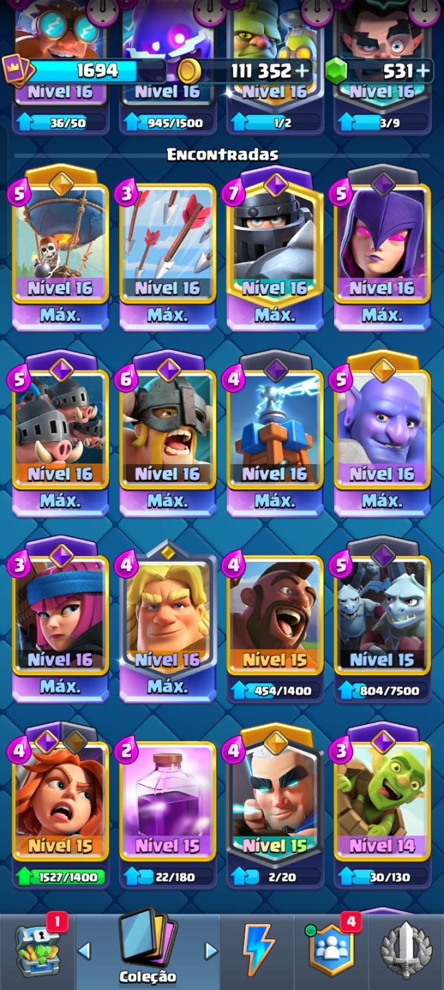 Conta de Clash Royale 14k troféus