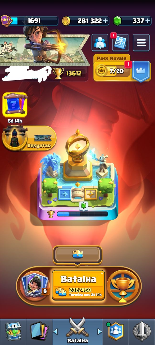 CONTA CLASH ROYALE ANTIGA E MUITO UPADA COM MUITAS CARTAS LVL 16 E COM RANKED