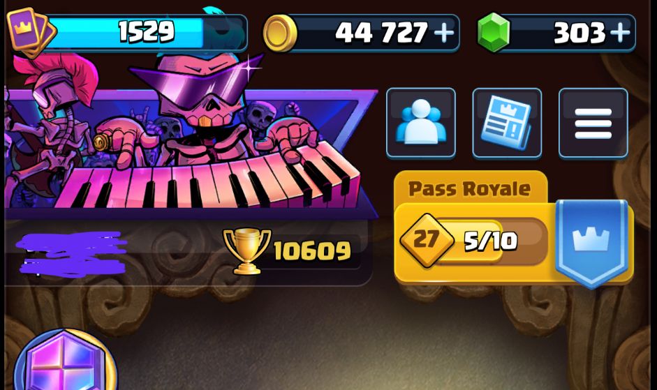 CONTA DE CLASH ROYAL 10.6K TROFÉUS COM TODAS CARTA UPADA E EVO!