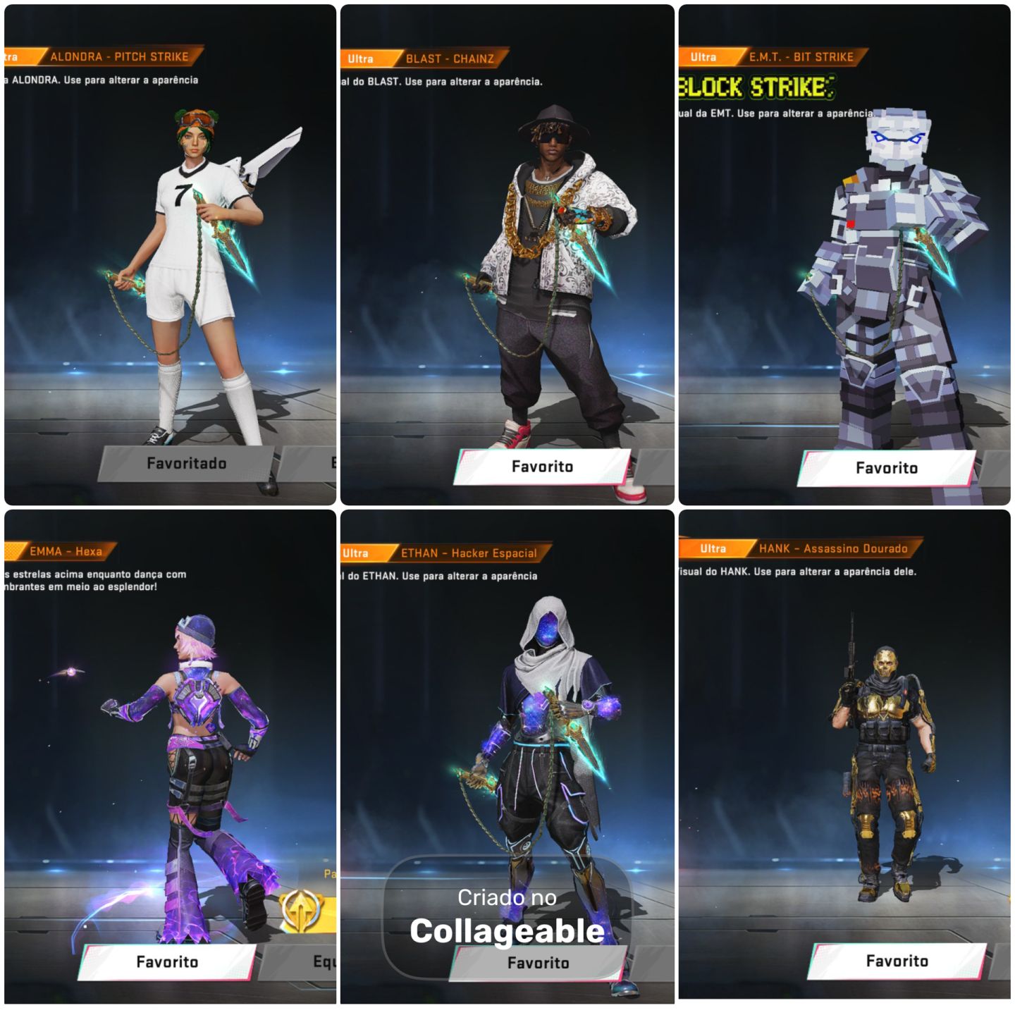 Conta blood strike com muitas skins