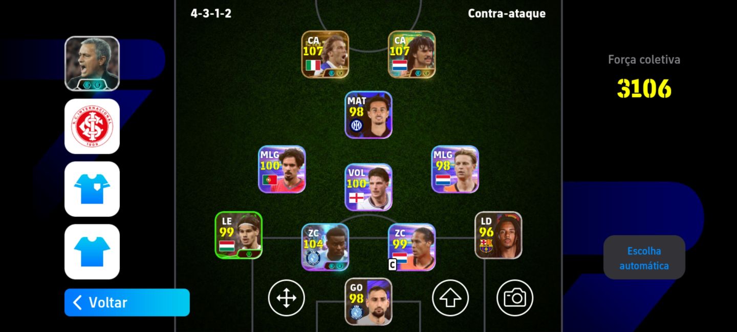 Conta iniciante GULLIT E DEL PIERO BIG TIME efootball mobile