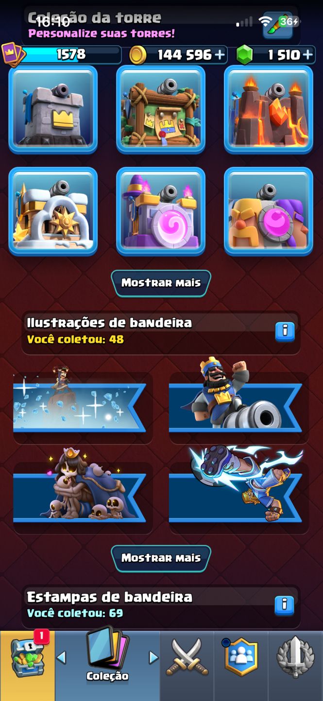 CONTA CLASH ROYALE + BRAWL STARS