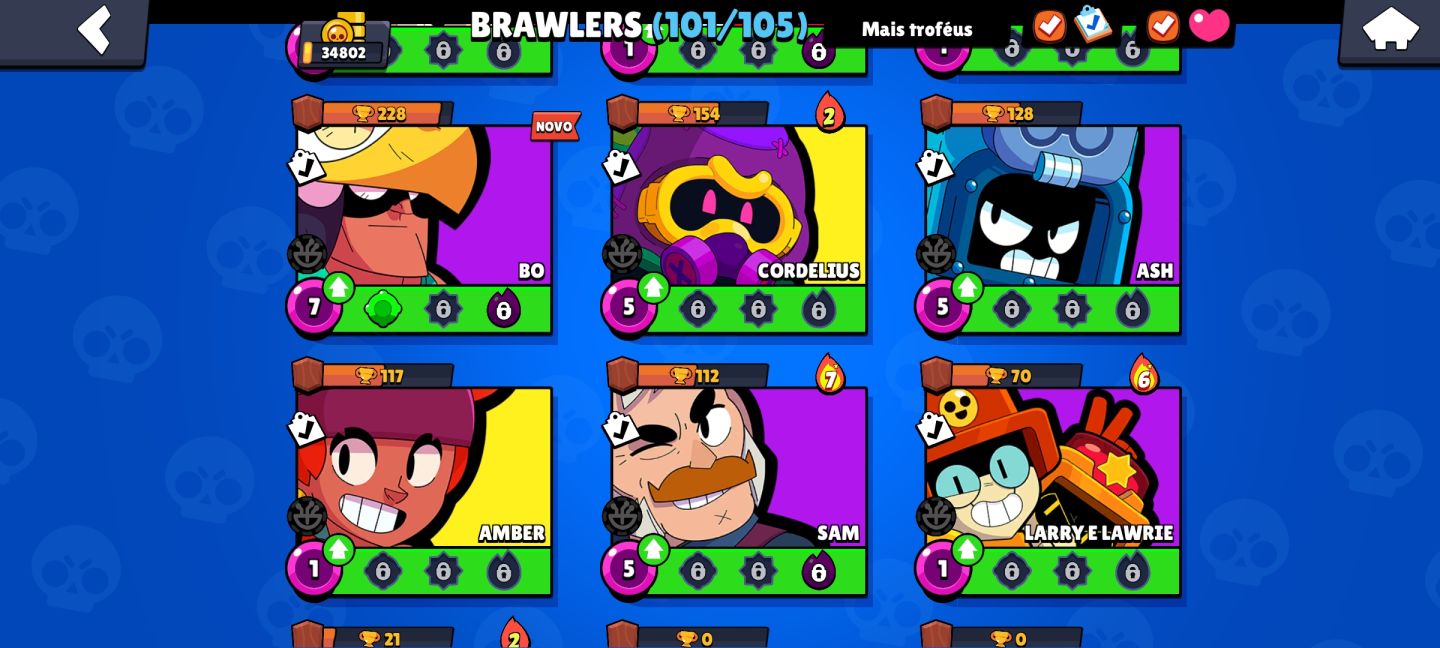 CONTA DE BRAW STARS COM 34K DE TROFÉUS