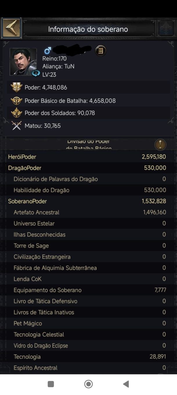 CONTA CLASH OF KINGS CASTELO 16 COM 18K DE GOLD