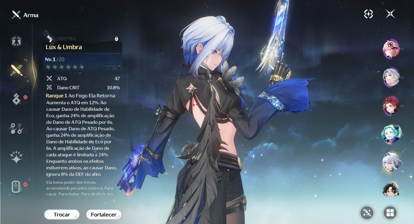 Conta endgame muitos 5 estrelas com armas.