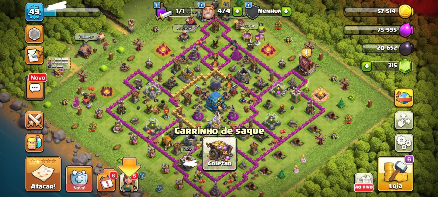4 CONTAS CLASH LFF CLANS