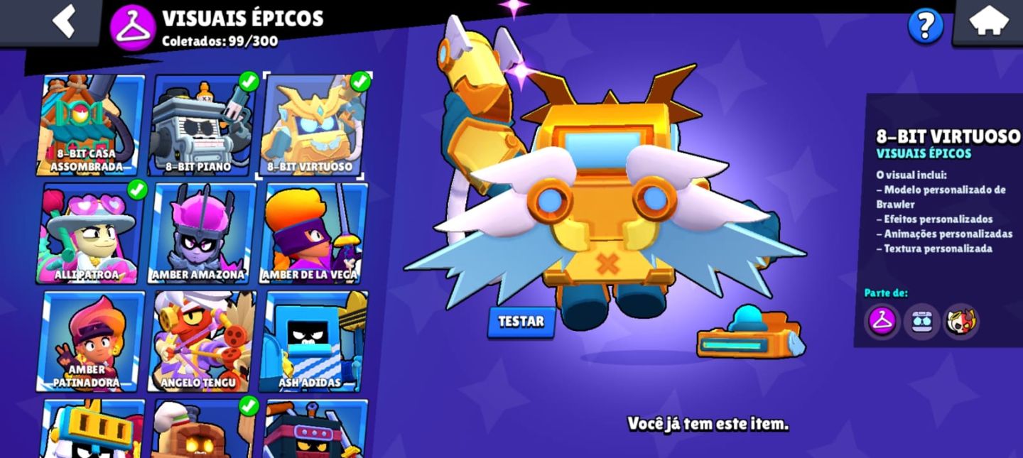 Conta de Brawl Stars gemada com 86 brawlers