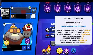 CONTA BRAWL STARS 2018 57K+, TODOS PASS ANTIGOS, BIBI E COLT + OS 2 PASS ATIVOS