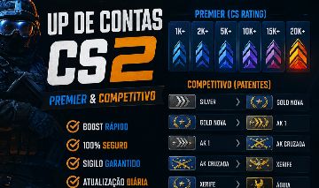 UP DE CONTAS CS2 PREMIER & COMPETITIVO