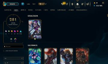 Conta League of Legends e Valorant - Jinx Fragmentada,281 skins// Pacote Evori