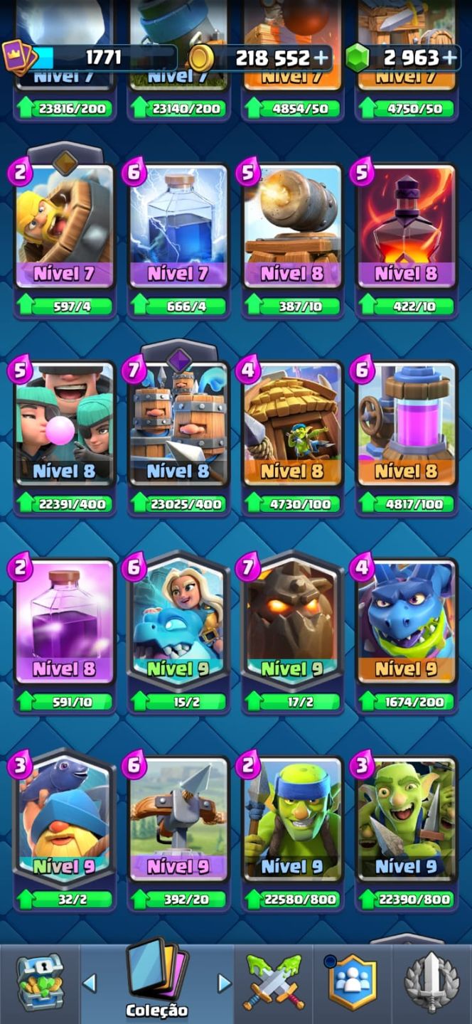 Conta Clash Royale 14k trofeus, 38 nível max, 9 Herois liberados 21 Evoluidas