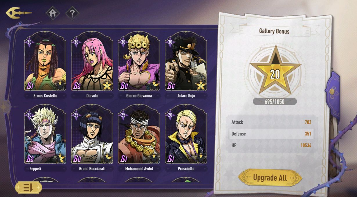 JOJO: GS Conta full endgame com todos os emblemas jotaroSC6S6 e giorno