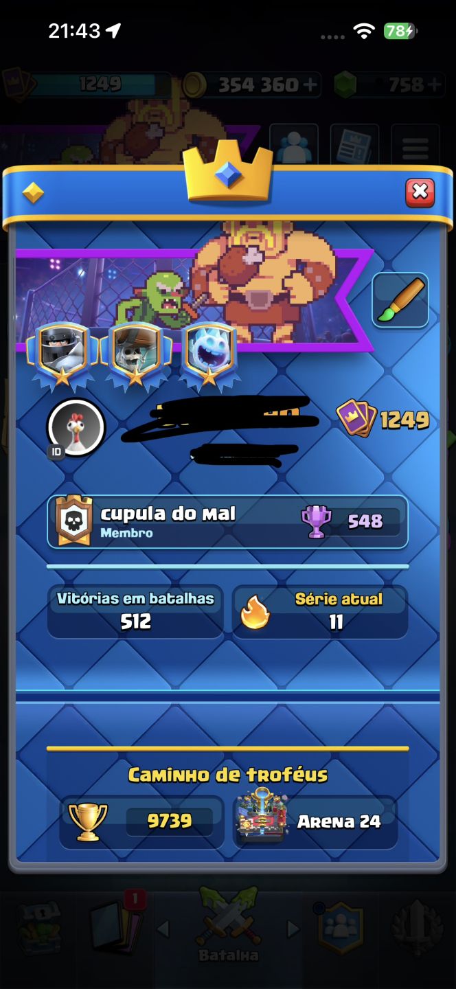 CONTA DE CLASH SUPER UPADA (+9500 TROFÉUS)