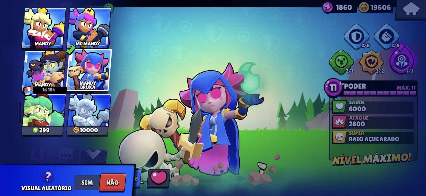 Conta de brawl stars com várias skins rara