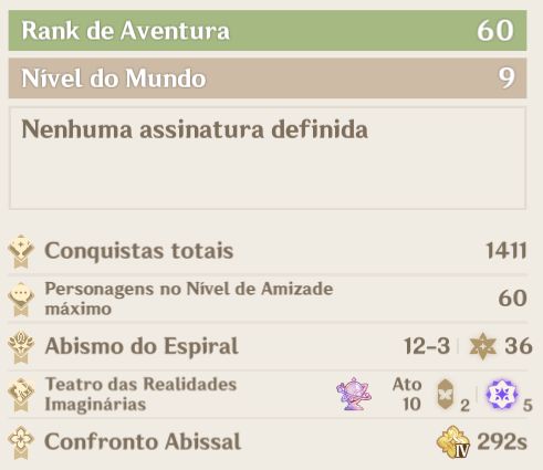Conta AR60 Late Game mais da metade dos personagens 5 Estrelas