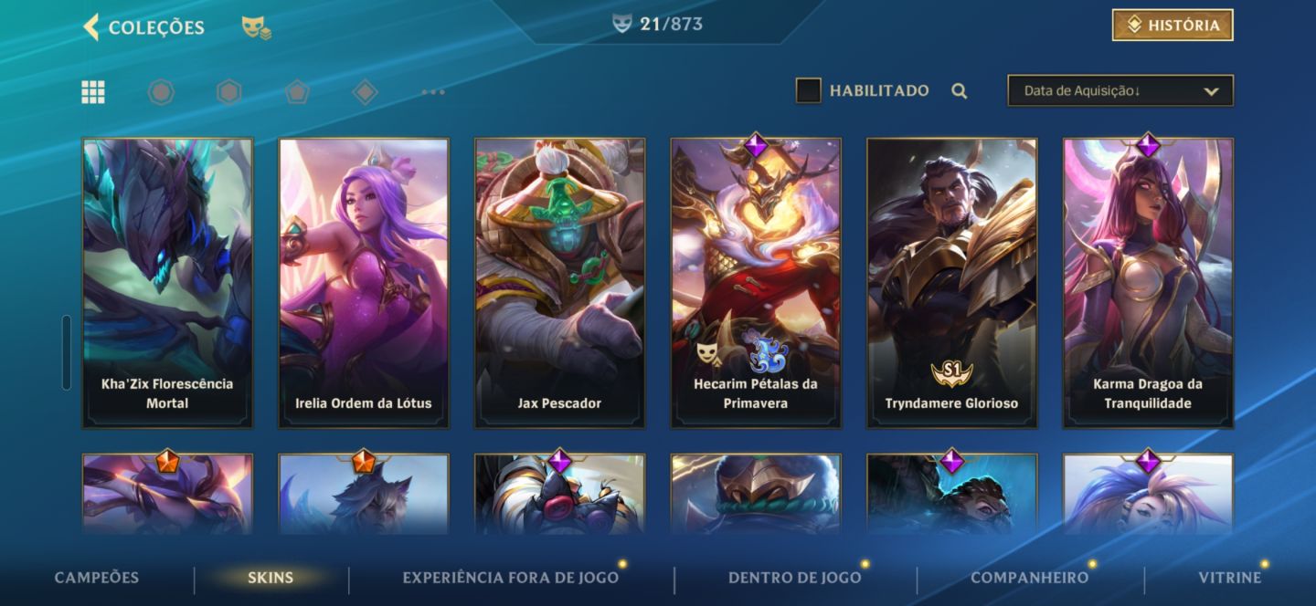 Conta De league of legends com 3 lendárias