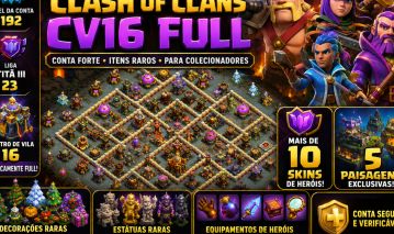 Clash of Clans CV16 FULL | 5 Paisagens | +10 Skins | Itens Raros 2013 pra frent