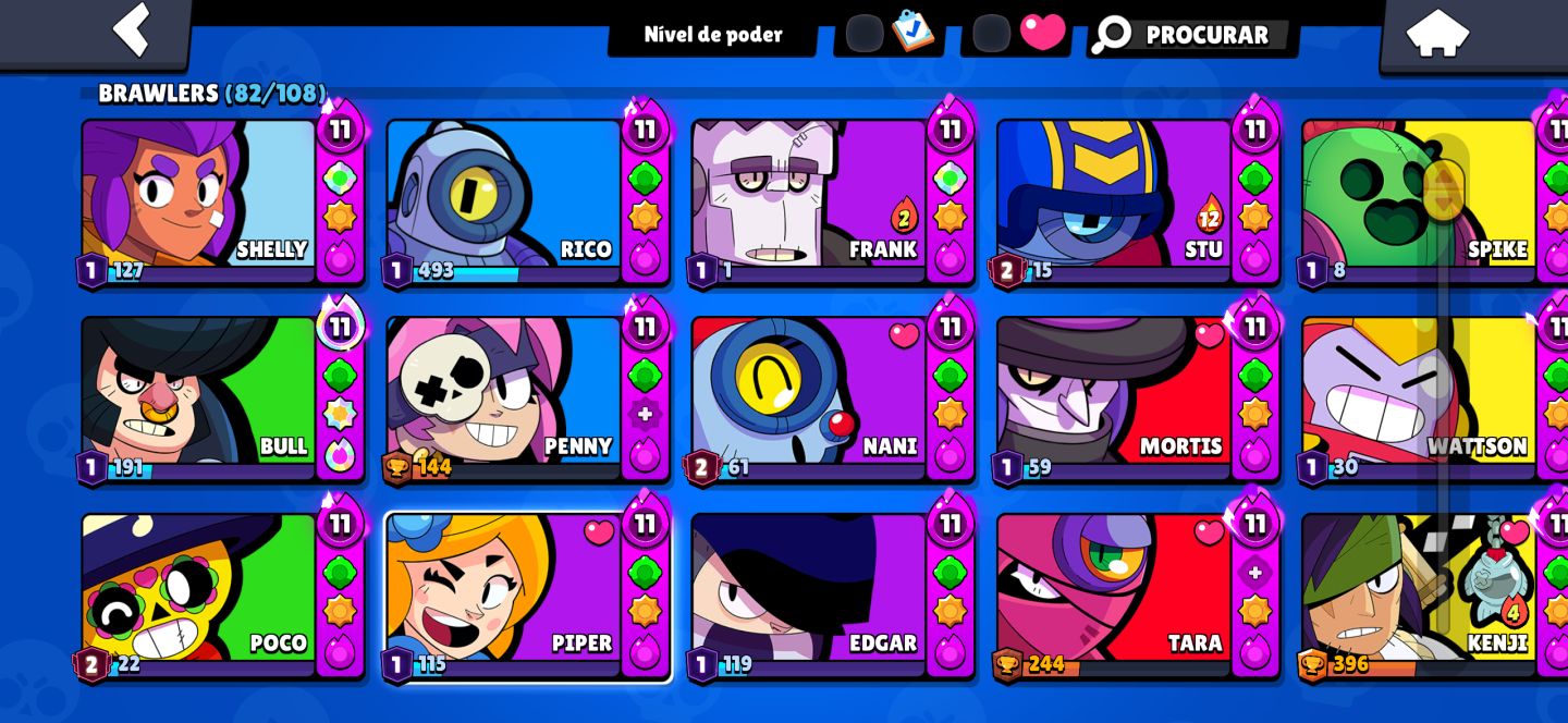 Conta de Braw stars, com skins raras e 32K de trofeus