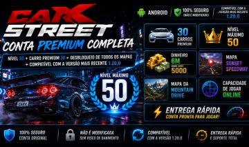 CONTA CARX STREET NIVEL 50 + 30 CARROS PREMIUM+MAPAS