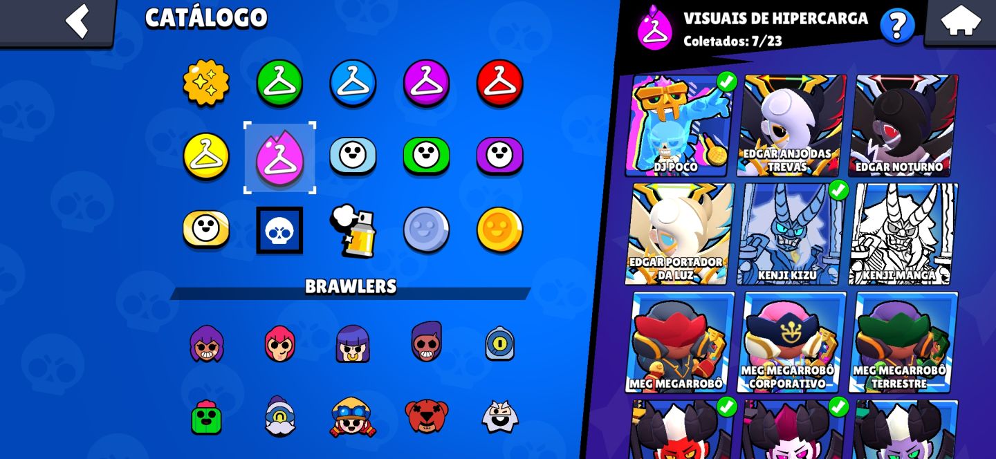 Brawl stars conta com melhores skins boa pra se iniciar