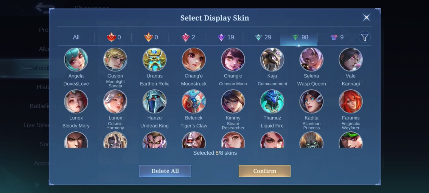 Conta Mobile Legends(muitos recursos excelente para se jogar)