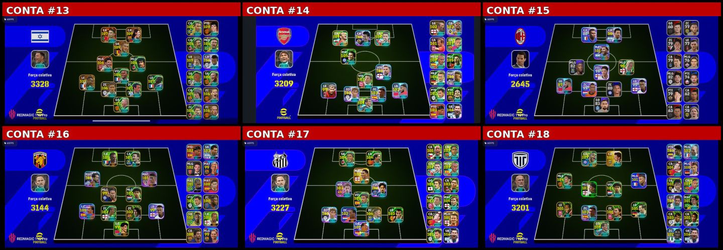 [MELHORES PREÇOS] CONTAS EFOOTBALL MOBILE ANDROID E IOS
