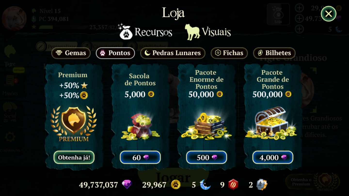 THE TIGER: ONLINE SIMULATOR | GEMAS + PEDRAS | ANDROID E IOS | TOP VENDAS