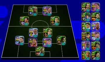 Conta eFootball 3183+ Eto Gyokeres Rui Costa Iniesta Rivaldo Bale Darwin Nunez