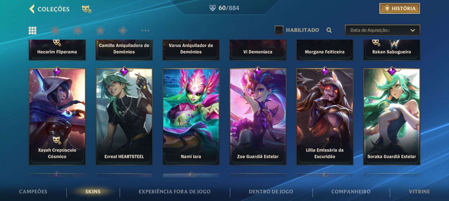 Conta Wild Rift com 2 skins exclusivas raras