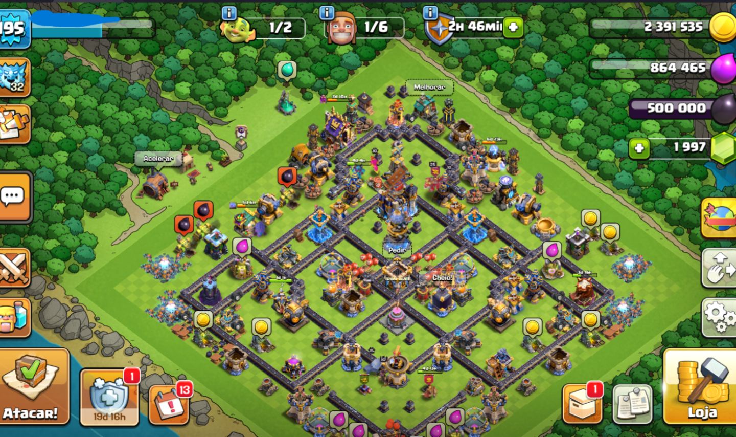 Conta Clash of Clans CV 18 - Semi Full