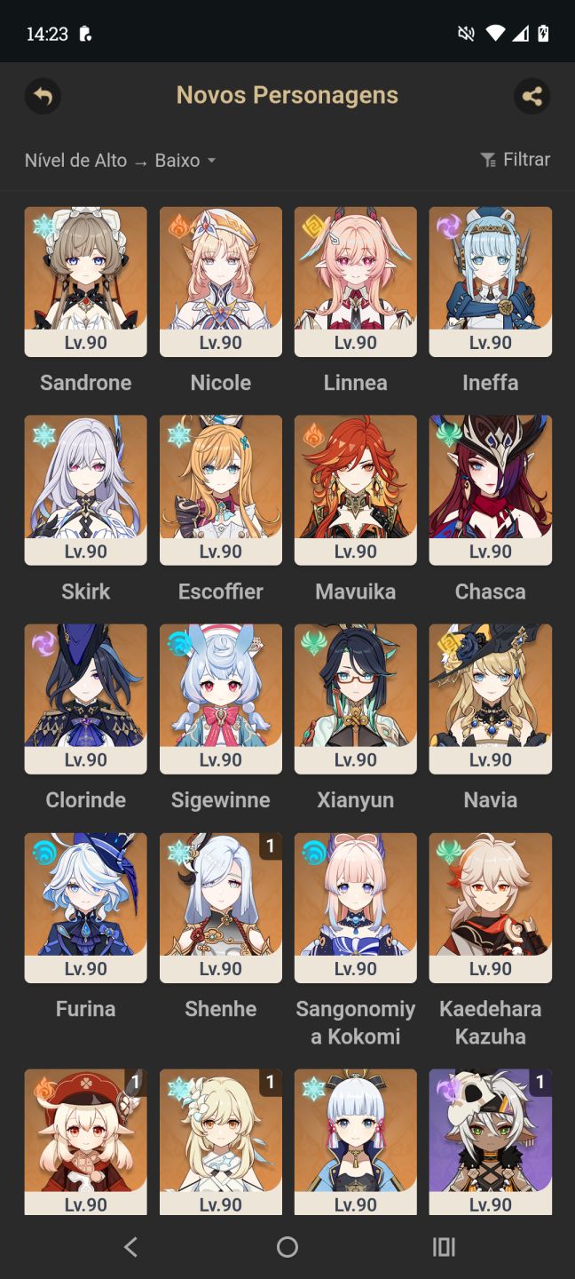 Conta Genshin+Star Rail+ ZZZ FireflyE2+DahliaE2S1(Skins Klee,Ayaka e Firefly)
