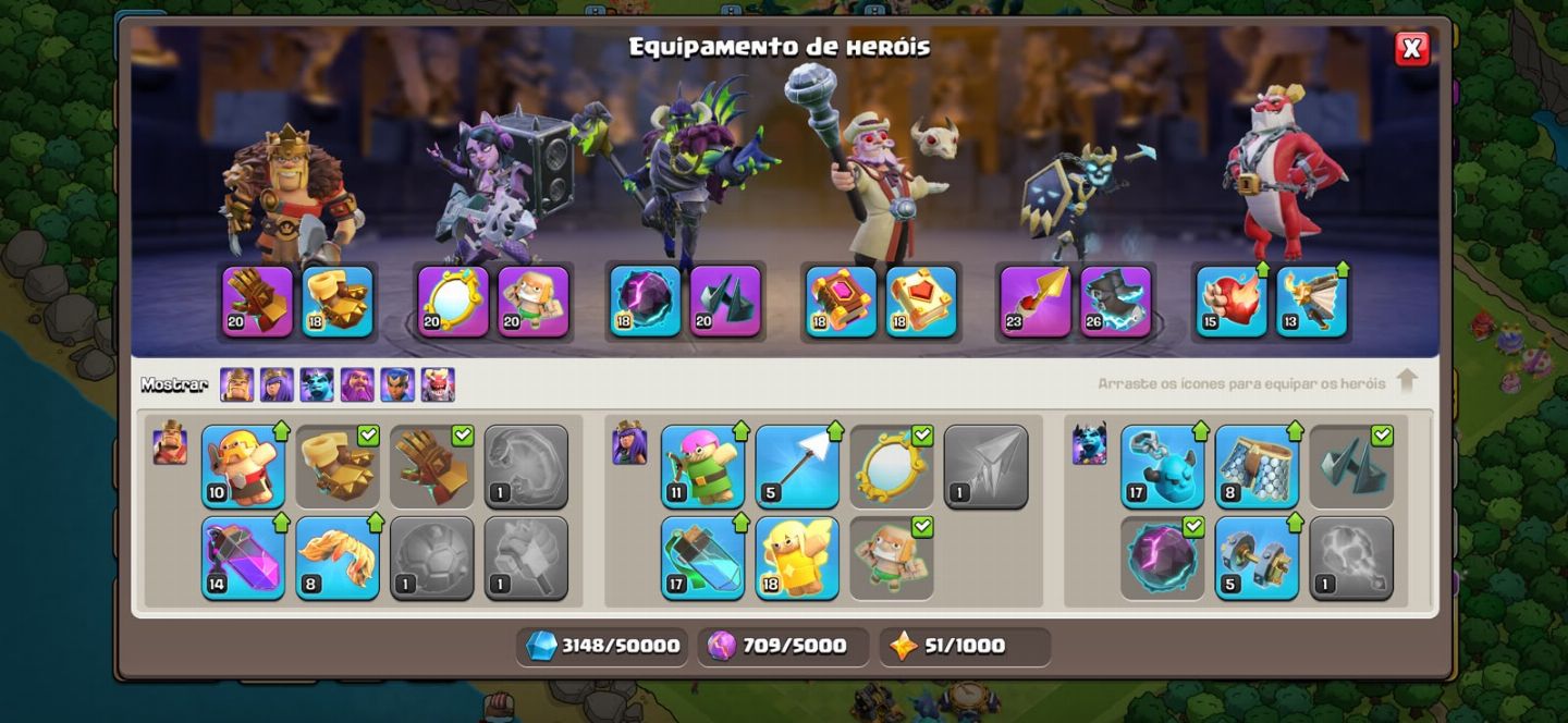 CV 16 CLASH OF CLANS COM VÁRIAS SKINS E MUITO UPADA