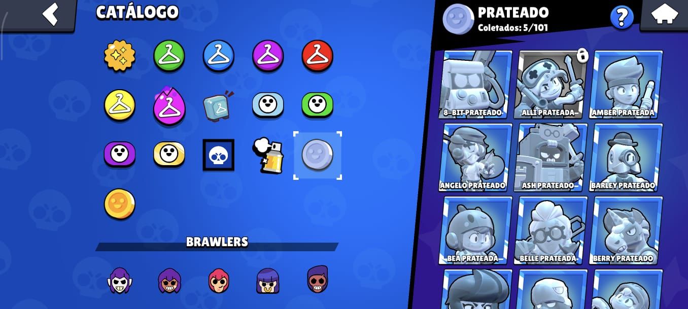 CONTA BRAWL STARS ANTIGA (2019) 96/100 BRAWLERS