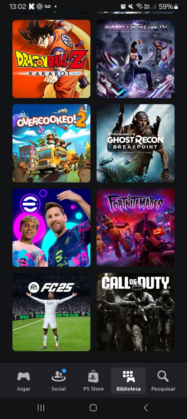 Conta PSN com FC 25 + 3 Jogos | PS4/PlayStation