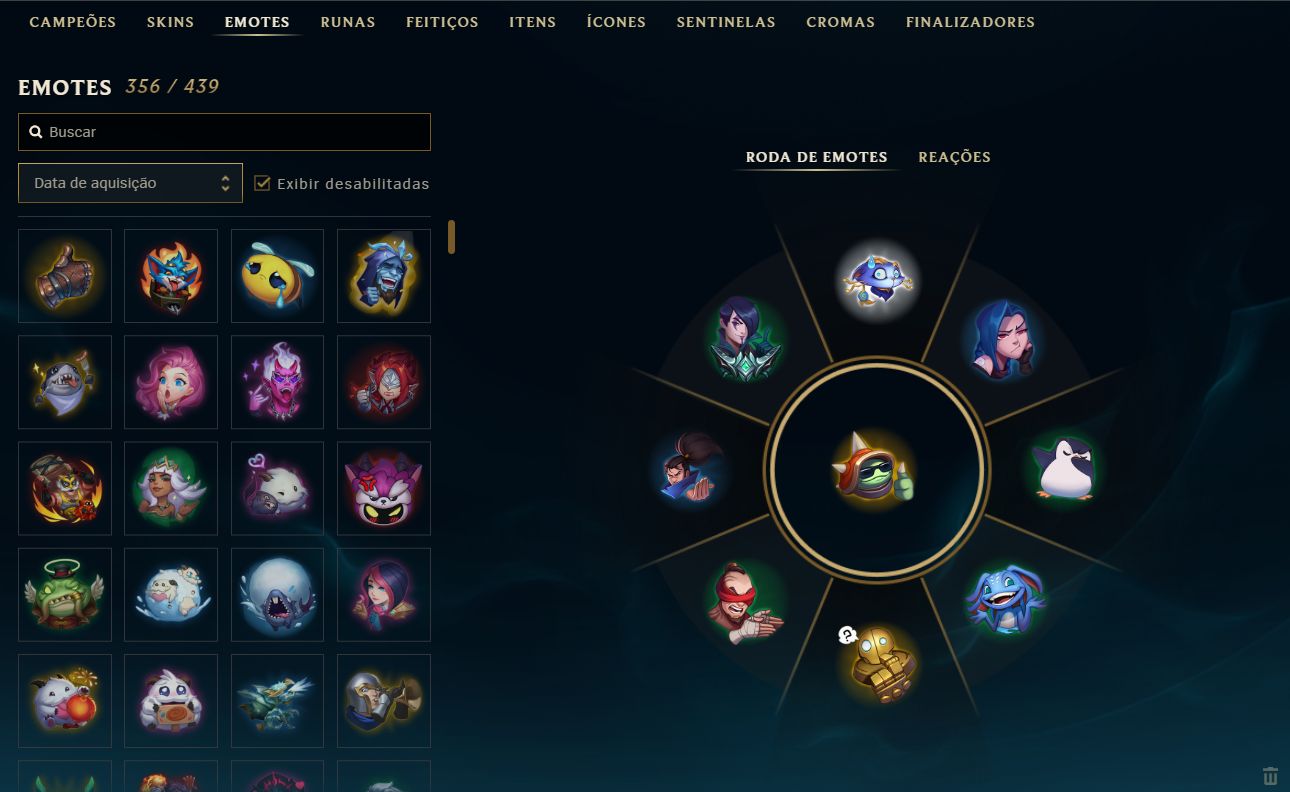 Conta Premium de LoL - Skins/Cromas/EA/EL/Rank/Emotes/Sentinelas/etc