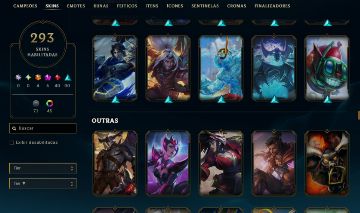 Conta rara com alistar negro + 290 skins e 85% de wr