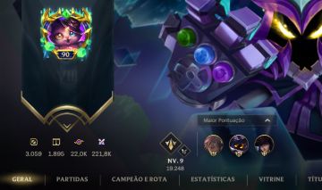 CONTA ANTIGA WILD RIFT - ANTIGA GM MUITAS SKINS