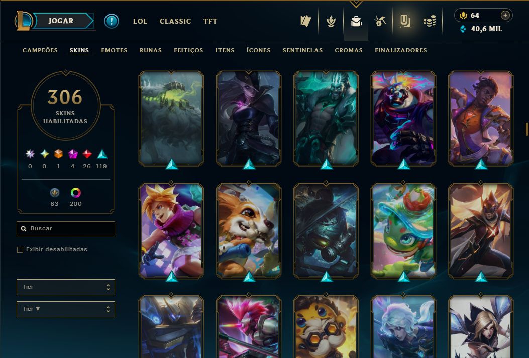 SKIN SETT FLORESCER ESPIRITUAL + [CONTA COM 300 SKINS HABILITADAS] + TROCA NICK