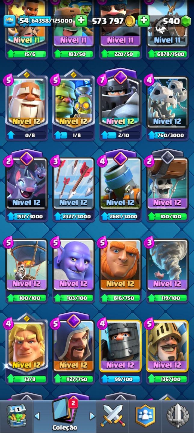Clash royale conta gemada e upadassa