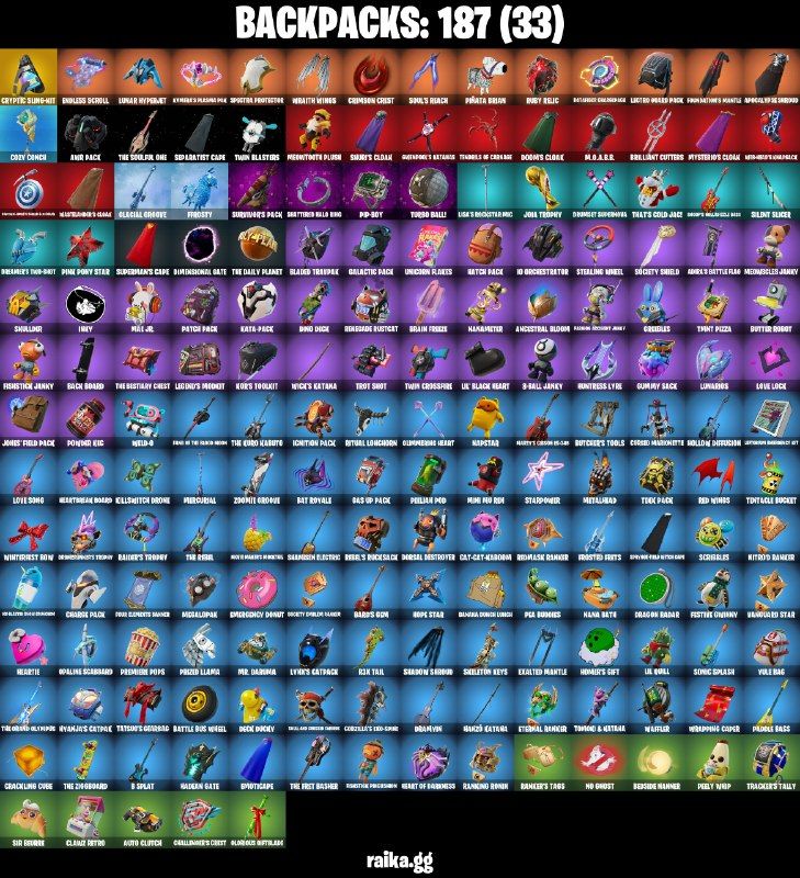 93 Skins - vivi chroma, lina scorch, subzero cryptic, candy axe, 100 vbucks