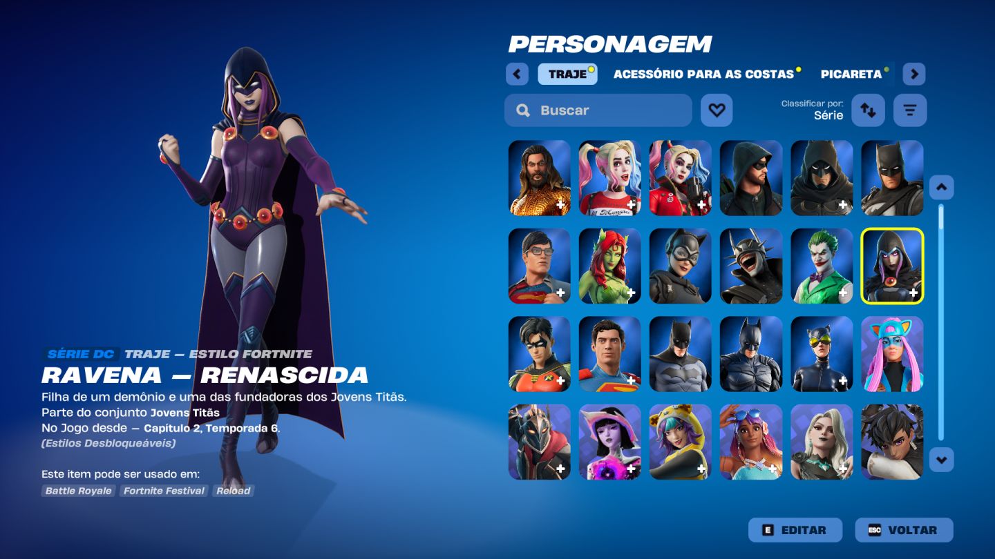 Conta Fortnite 711 skins Season 3 até atual completas Salve o Mundo Fundador.
