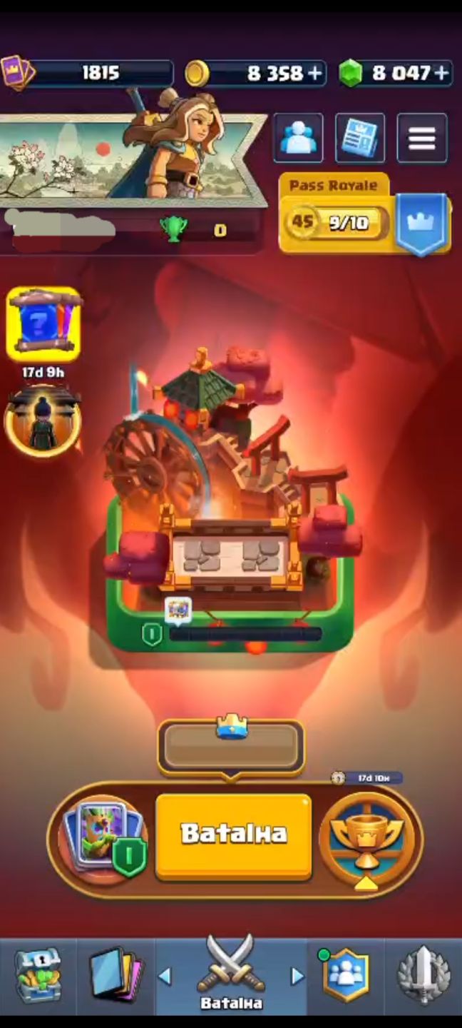 Conta de Clash Royale focada no logbait, 14k de troféus.