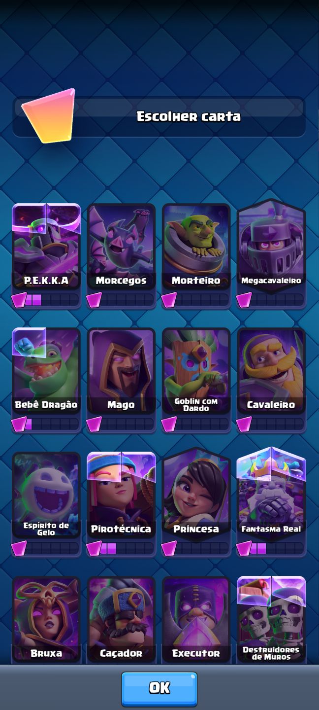 Conta Clash Royale 6 anos / 8 evoluções / 4 heróis / 3 campeões / 3000 gemas