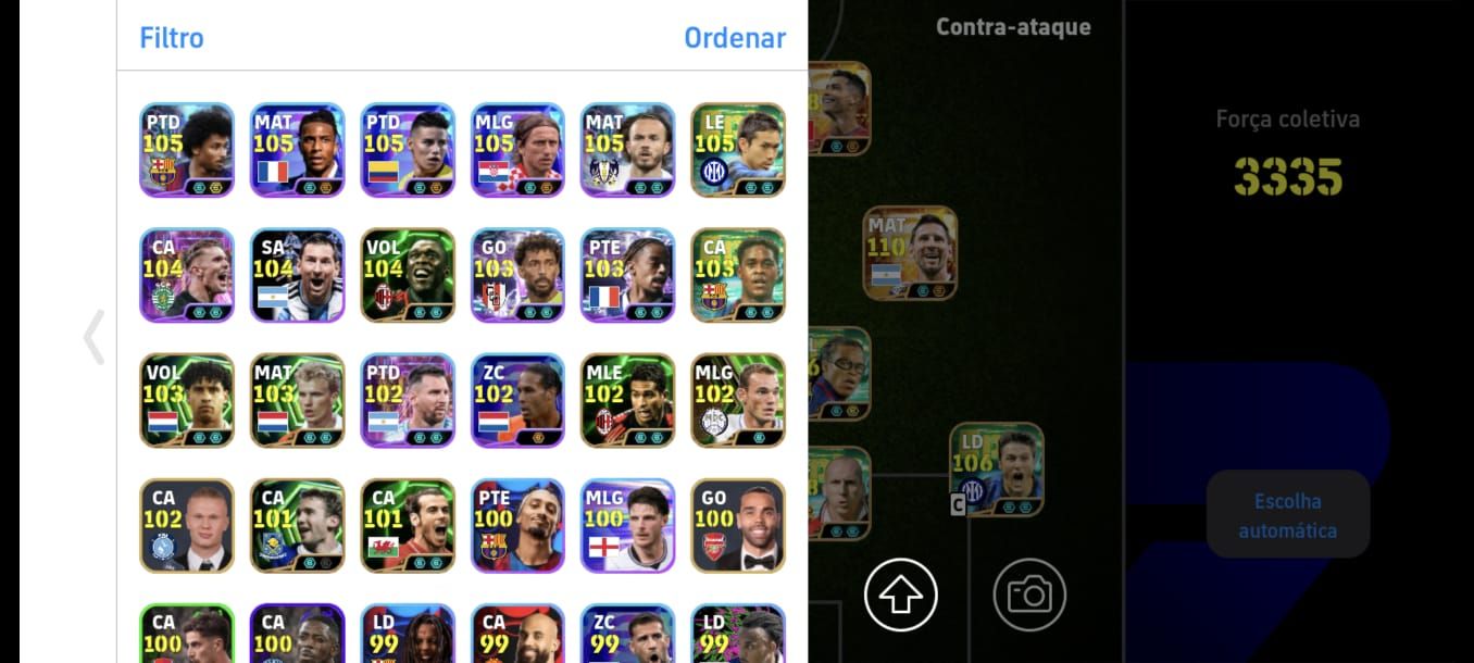 CONTA EFOOTBALL 3335+ DE FORÇA COM JOGADORES NOVOS META